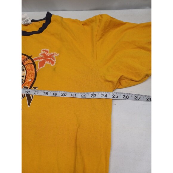 Vtg Hawaiian Heritage Maui Guitar coconut palms Orange Size 2X - Picture 6 of 9